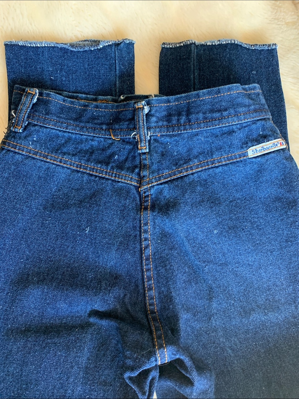 Vtg 80s high rise 100% cotton denim skinny jeans 26 NOS Starboard